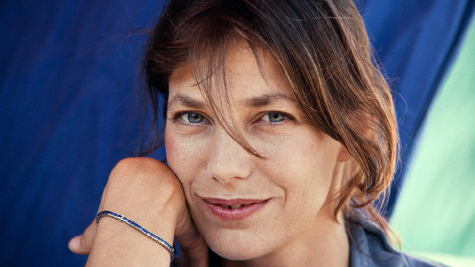 Actress and singer Jane Birkin photographed in Deauville, France on September 12, 1985.