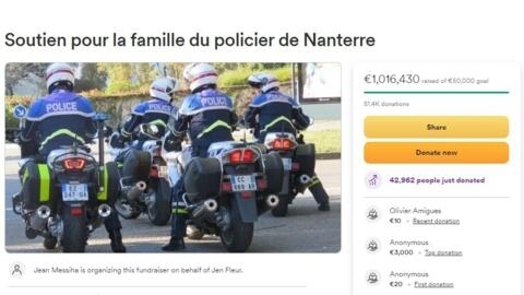 Une enquête ouverte sur la cagnotte de soutien à la famille du policier qui a tué Nahel