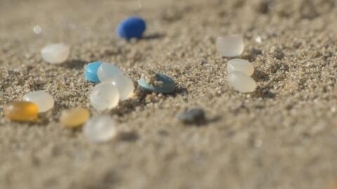 Nurdle pollution turns Spanish beach into 'plastic soup'