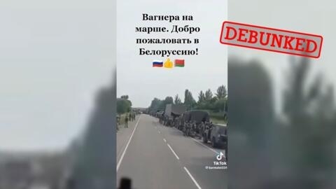 No, this video doesn’t show the Wagner Group arriving in Belarus