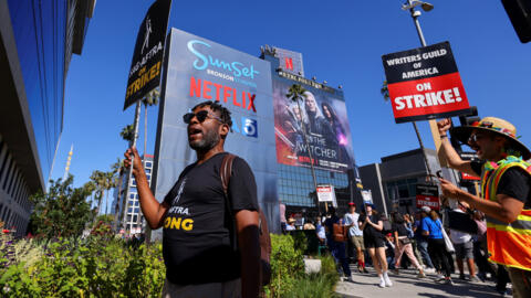 Hollywood actors join screenwriters for first day of historic strike