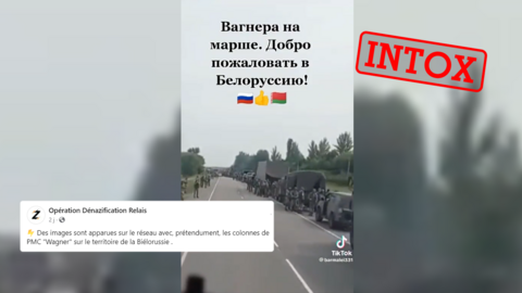 Cette vidéo ne montre pas un convoi de Wagner en Biélorussie